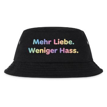 Mehr Liebe Shirt Sticker für Frauen und Männer - Kinder Bucket Hat - Schwarz - Vorne