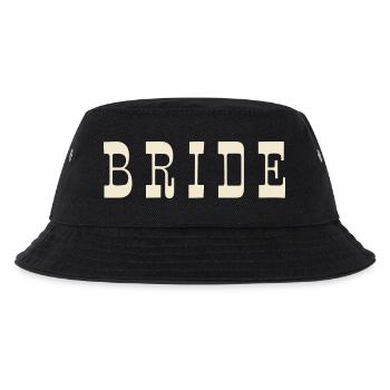 Bride – Warm Ivory - Kinder Bucket Hat - Schwarz - Vorne