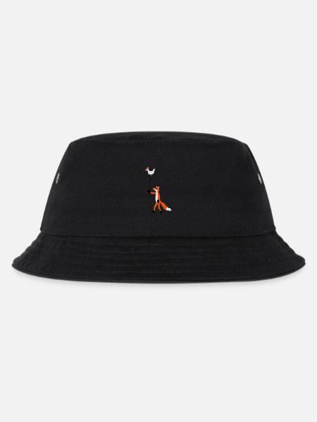 Fuchs und Henne - Kinder Bucket Hat - Schwarz
