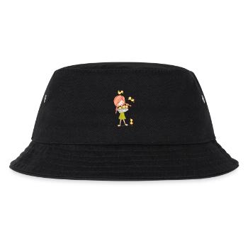 Mädchen mit Enten - Kinder Bucket Hat - Schwarz - Vorne