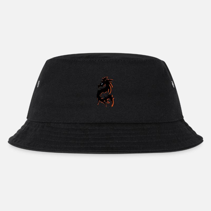 drachen - Kinder Bucket Hat - Schwarz