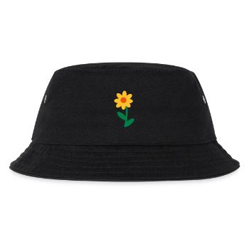 Blume - Kinder Bucket Hat - Schwarz - Vorne