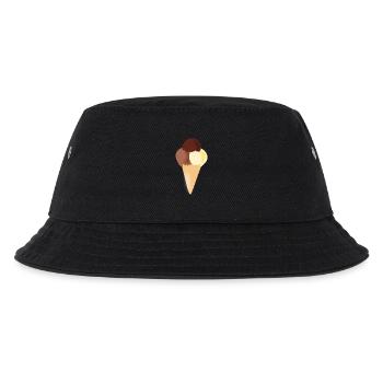 eis eiscreme restaurant ice cream sundae83 - Kinder Bucket Hat - Schwarz - Vorne