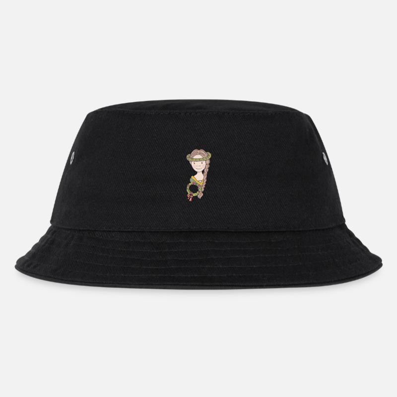 Mittelalter Mädchen - Kinder Bucket Hat - Schwarz