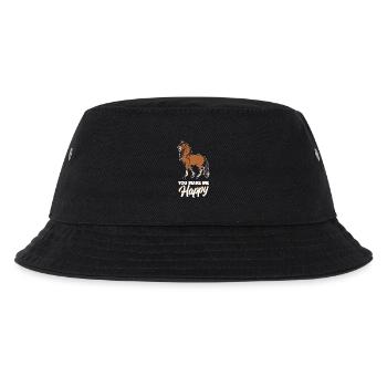 Stallion Horses Statement Icelandic Horses Horse Fan - Kids’ Bucket Hat - black - Front