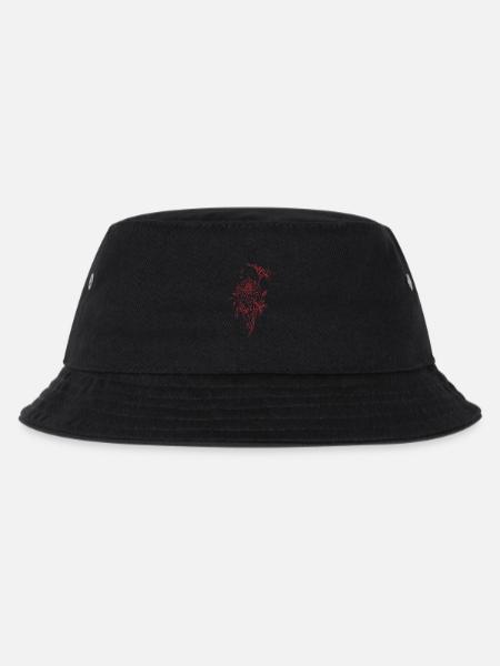 Blumenart - Kinder Bucket Hat - Schwarz