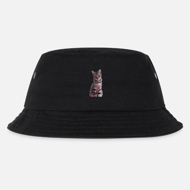 Katze Kätzchen - Kinder Bucket Hat - Schwarz