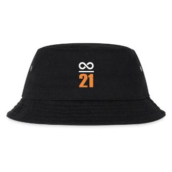 Unendlich durch 21 Millionen Bitcoin Grunge - Kinder Bucket Hat - Schwarz - Vorne