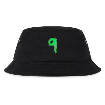 Zahl 9 - Neun - 9 Motiv - Kinder Bucket Hat - Schwarz - Vorne