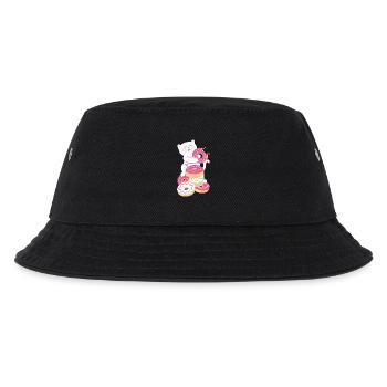 Donuts Katze Donut - Kinder Bucket Hat - Schwarz - Vorne