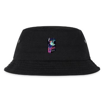 Cyborg Woman Futuristic Kanji - Kids’ Bucket Hat - black - Front