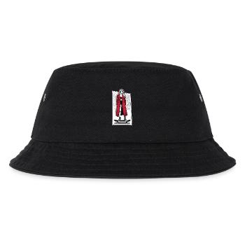 Mädchen auf Skateboard - Kinder Bucket Hat - Schwarz - Vorne