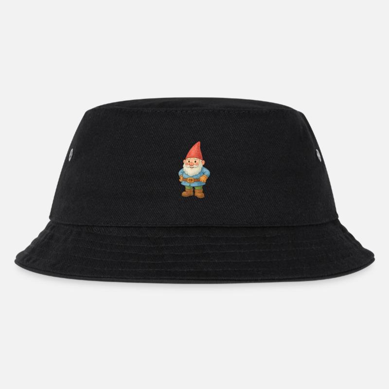 gartenzwerg - Kinder Bucket Hat - Schwarz