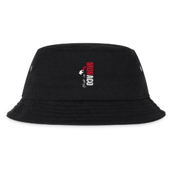 Hergestellt in Monaco, vertikales Design - Kinder Bucket Hat - Schwarz - Vorne
