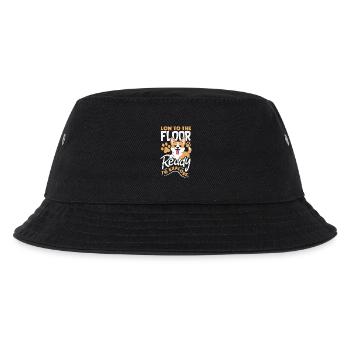 Kurze Beine, Große Einstellung, Corgi - Kinder Bucket Hat - Schwarz - Vorne