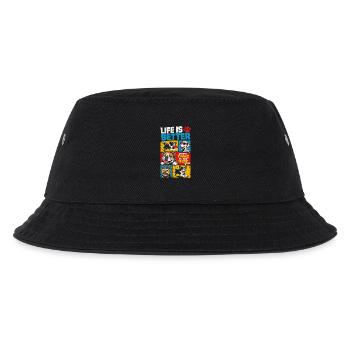 Life Is Better With Paws By My Side - Kinder Bucket Hat - Schwarz - Vorne