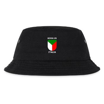 Geboren in Italia Schild - Kinder Bucket Hat - Schwarz - Vorne