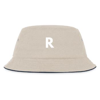 R - Kids’ Bucket Hat - ecru/navy - Front