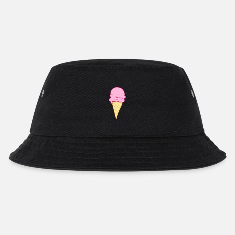 ice creme - Kinder Bucket Hat - Schwarz
