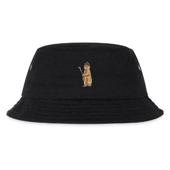 Meerkat Painter Brush Painting - Kids’ Bucket Hat - black - Front