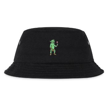 Kobold Halloween Lutscher - Kinder Bucket Hat - Schwarz - Vorne