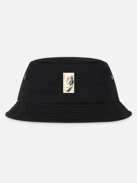 Kranich - Kinder Bucket Hat - Schwarz