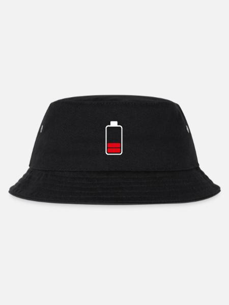 Akku - Anzeige des Akku - Kinder Bucket Hat - Schwarz