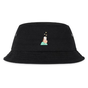 Pride hearts on the smartphone - Kids’ Bucket Hat - black - Front