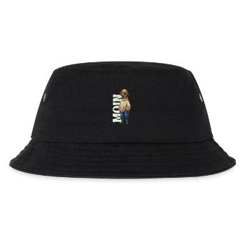 Moin Seehund - Nordsee Fischer Design - Kinder Bucket Hat - Schwarz - Vorne