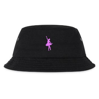 Tanzende Ballerina Silhouette - Kinder Bucket Hat - Schwarz - Vorne