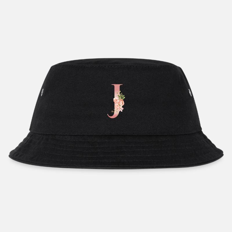 Monogramme J florale aquarelle - Bob Enfant - noir