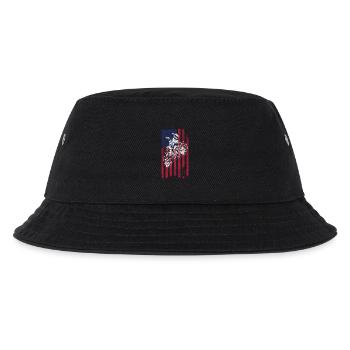 Dirt Biking USA-Flagge - Kinder Bucket Hat - Schwarz - Vorne