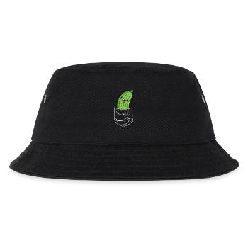 Gurke Gurken Essiggurke - Kinder Bucket Hat - Schwarz - Vorne