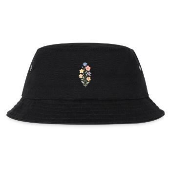 Pastel Flowers Watercolor Bouquet - Kids’ Bucket Hat - black - Front