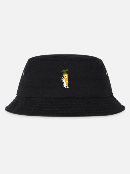 Hase mit Schultuete - Kinder Bucket Hat - Schwarz