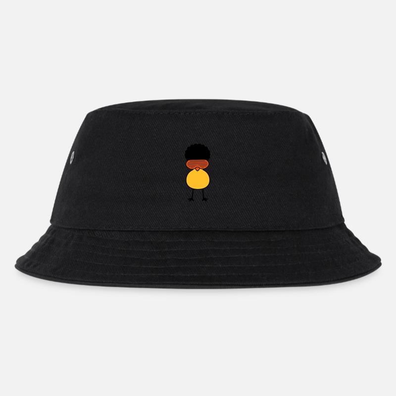 Funky Chick - Kinder Bucket Hat - Schwarz