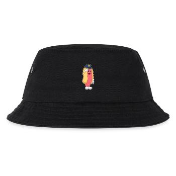 Hotdog Polizist Polizeimütze Polizei - Kinder Bucket Hat - Schwarz - Vorne