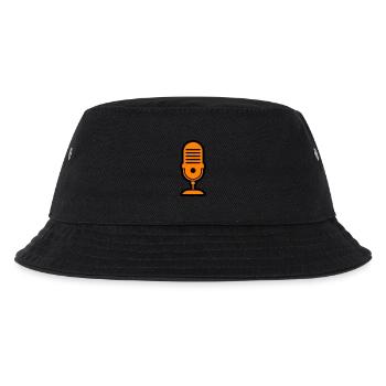 Mikrofon Symbol Journalist Podcast - Kinder Bucket Hat - Schwarz - Vorne