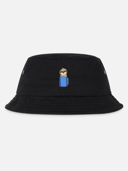 Sloth in a coffee cup - Kids’ Bucket Hat - black