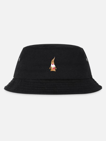 Wichtel Holz Herz Wald Zwerg Mütze pink Christmas - Kinder Bucket Hat - Schwarz