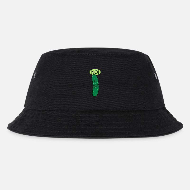 Saure Gurke (b) - Kinder Bucket Hat - Schwarz