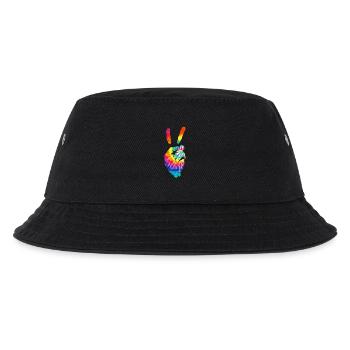 Paix Victoire Signe de la main Tie-dye - Bob Enfant - noir - Devant