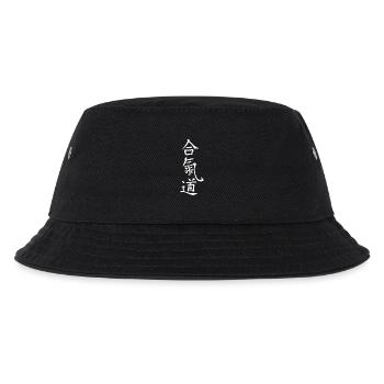 Aikido Kanji Schriftzug - Kinder Bucket Hat - Schwarz - Vorne