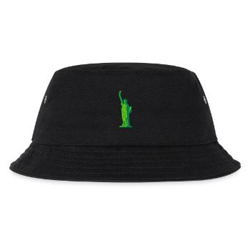8bit Freiheitsstatue - Kinder Bucket Hat - Schwarz - Vorne