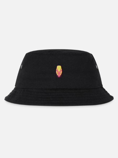 Fluoreszierende farbige Zikade - Kinder Bucket Hat - Schwarz