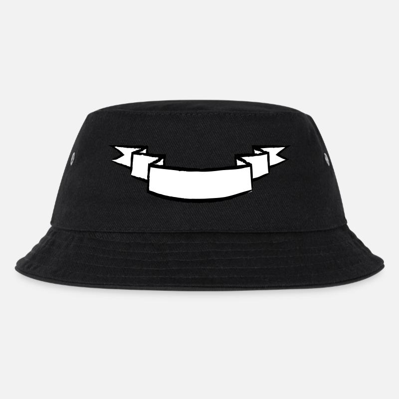Banner gebogen - Kinder Bucket Hat - Schwarz