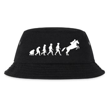 Evolution Reitsport Reiten Reiter Pferdesport - Kinder Bucket Hat - Schwarz - Vorne