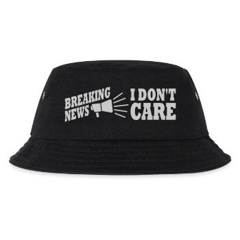 Breaking news don't care - Kinder Bucket Hat - Schwarz - Vorne