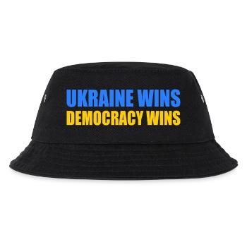 Ukraine wins democracy wins - Kids’ Bucket Hat - black - Front