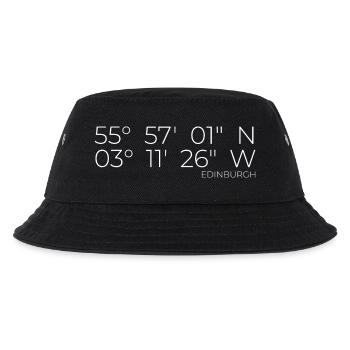 Koordinaten Edinburgh Schottland - Kinder Bucket Hat - Schwarz - Vorne
